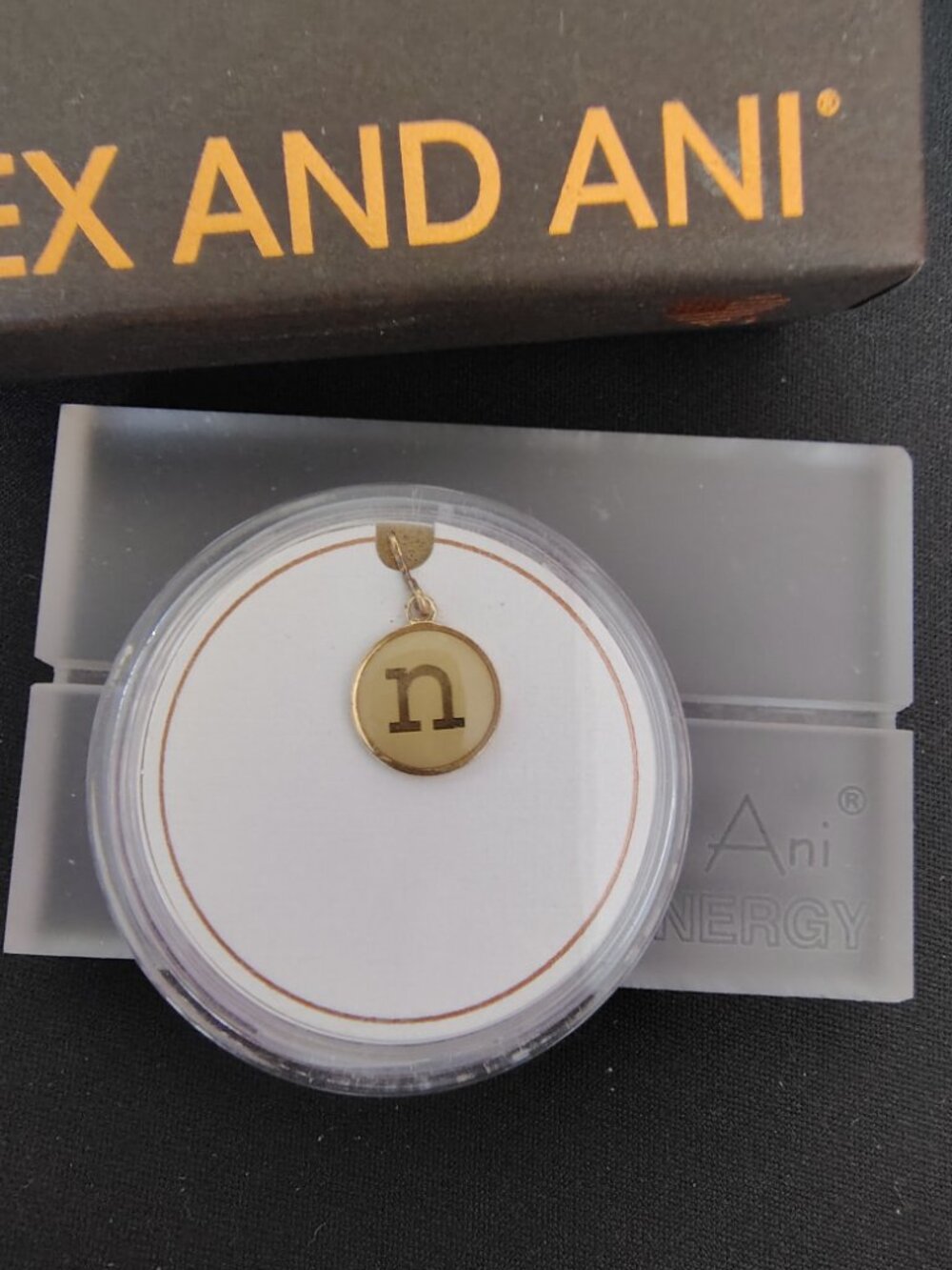 Alex and Ani 14kt Sterling Silver Initial N Charm 883